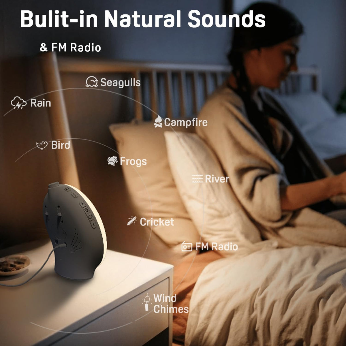 Belro Sunrise Alarm Clock displaying digital time on sleek modern design for home decor and morning wake-up.