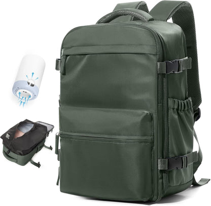 Belro 15.6-inch travel backpack with multiple compartments, designed for laptops and electronics travel storage.
