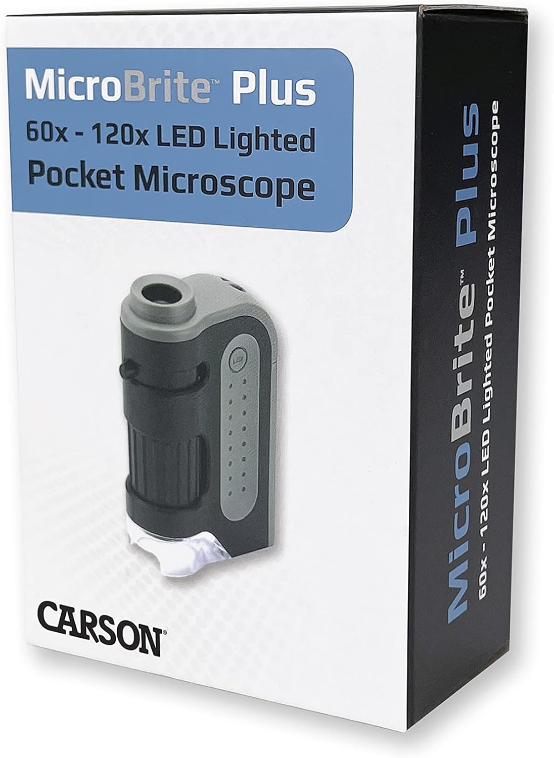 Belro portable handheld pocket microscope with adjustable focus and LED illumination, ideal for detailed close-up viewing.