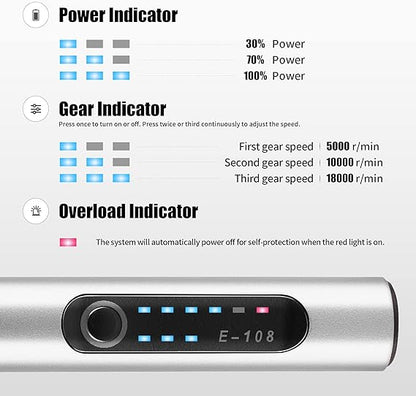 Belro cordless engraving pen for men, handheld tool shown in use, suitable for custom clothing and fabric engraving.