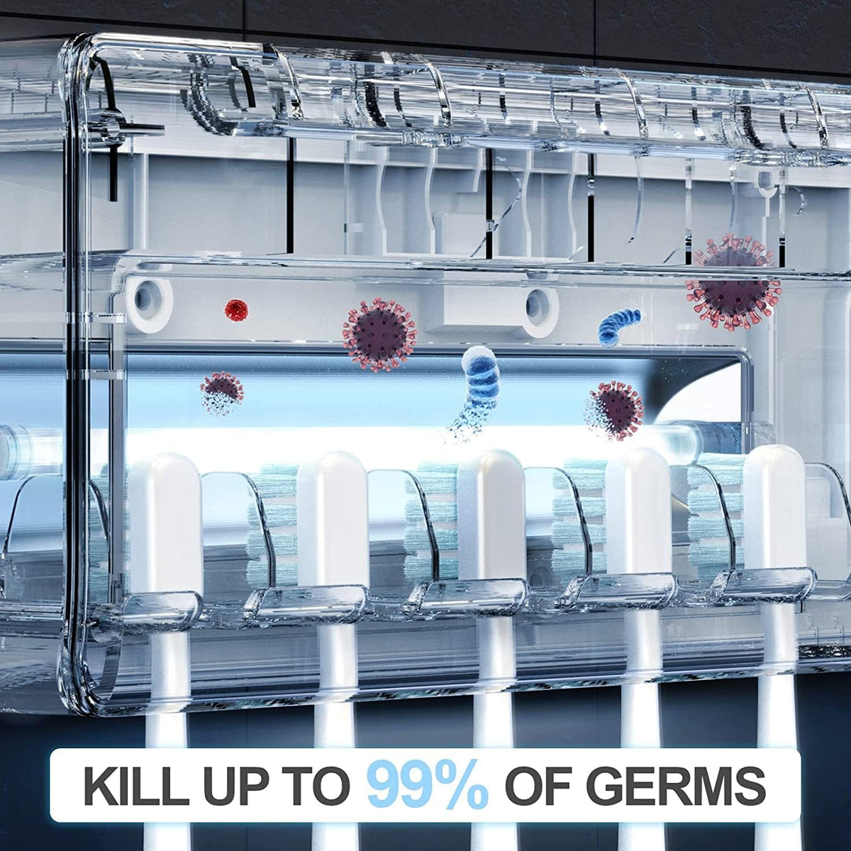 Belro antibacterial toothbrush sanitizer holder for oral care, designed to keep toothbrushes hygienic and bacteria-free.
