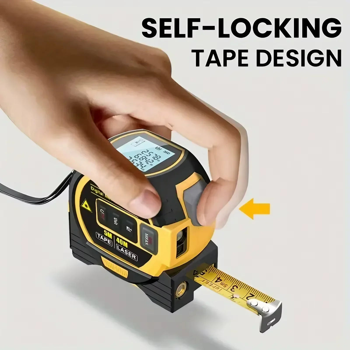 Belro 3-in-1 laser tape measure with infrared, 40/60 meters, digital measuring tools for accurate distance measurements.
