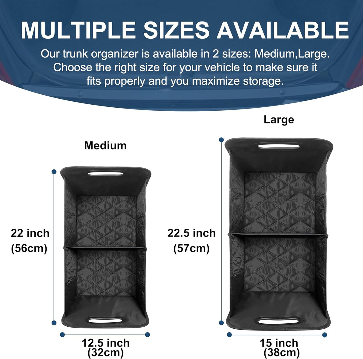 Belro car trunk storage organizer with multiple compartments, designed to keep vehicles tidy and organized.
