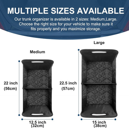 Belro car trunk storage organizer with multiple compartments, designed to keep vehicles tidy and organized.