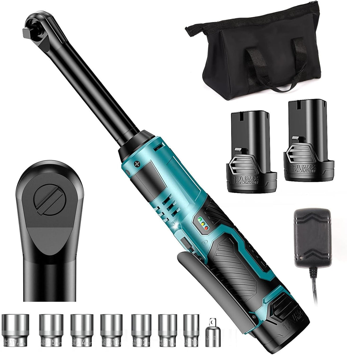 Belro electric wrench ratchet, a handheld power tool with ergonomic design for fast, efficient tightening and loosening bolts.