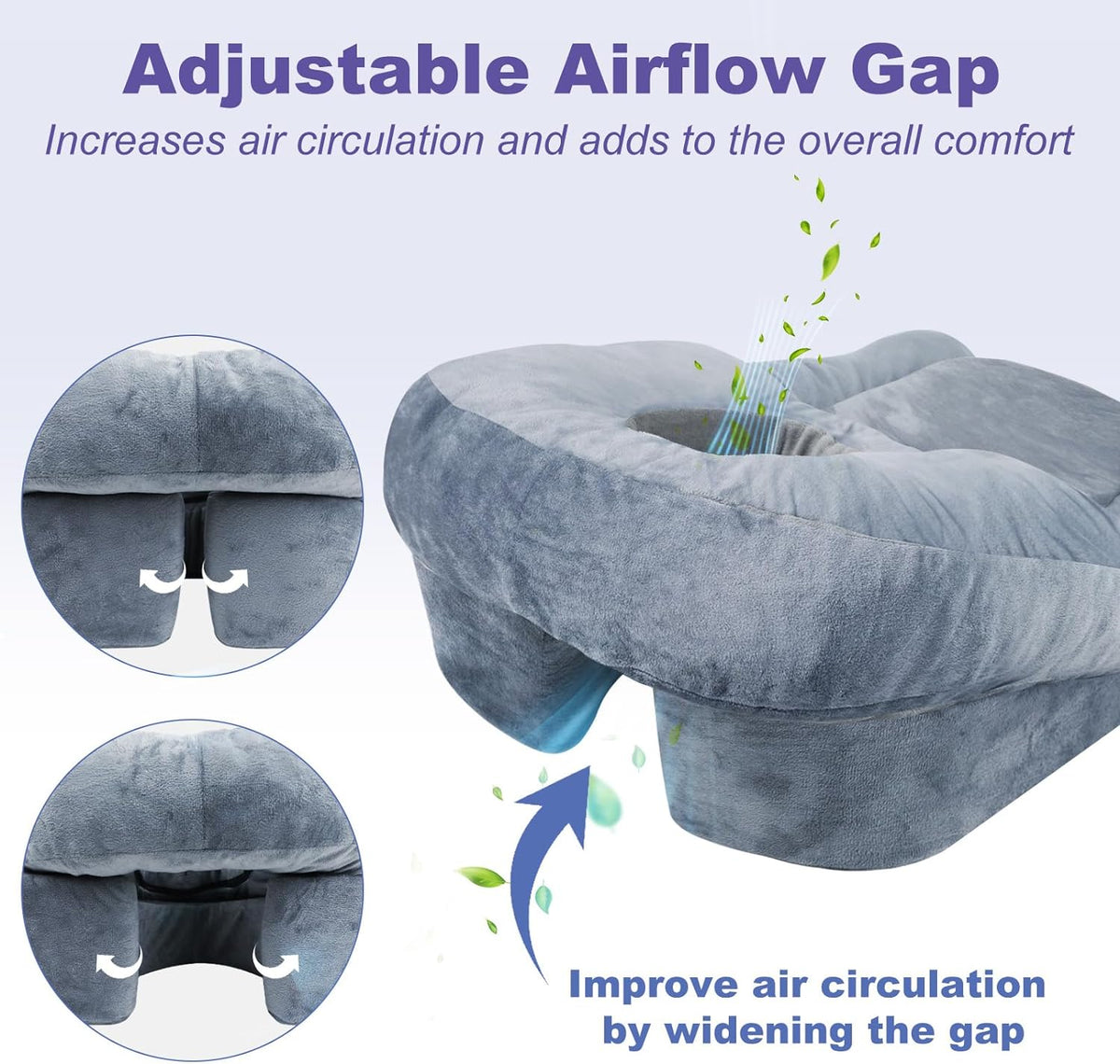 Belro face down pillow for BBL or eye surgery, stomach sleeping pillow, ergonomic design for comfort during recovery.