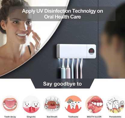 Belro antibacterial toothbrush sanitizer holder for oral care, featuring a sleek design for hygienic toothbrush storage.