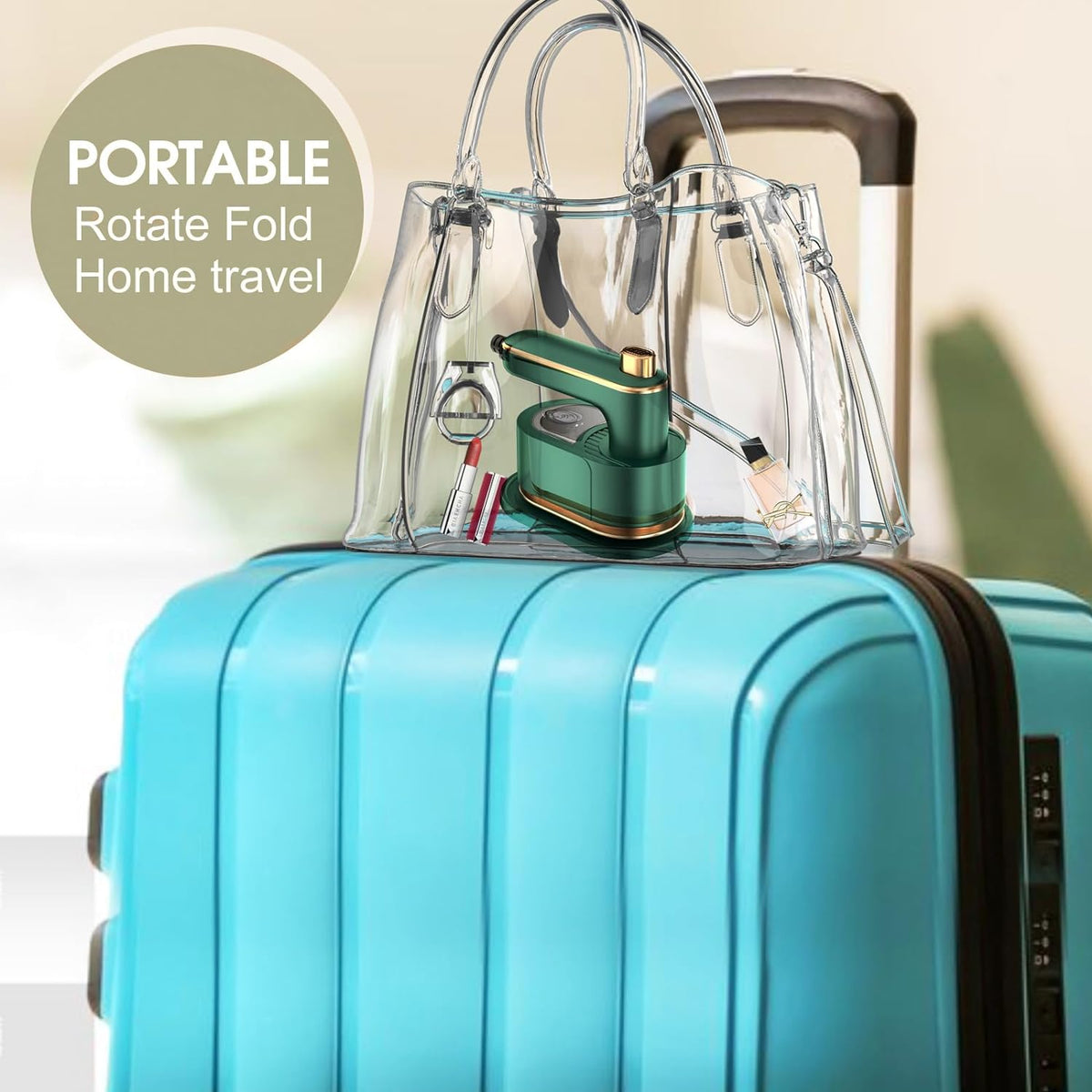 Belro mini travel steam iron for clothes, compact and portable appliance ideal for outdoor and travel use.