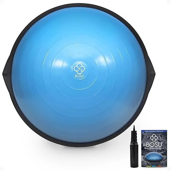 Casavibeo Bosu Balance Ball trainer for home gym, inflatable 26-inch fitness platform for strength, balance, and core workouts.
