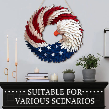 Belro eagle wreath Easter Independence Day themed socks featuring patriotic eagle design and festive holiday pattern.