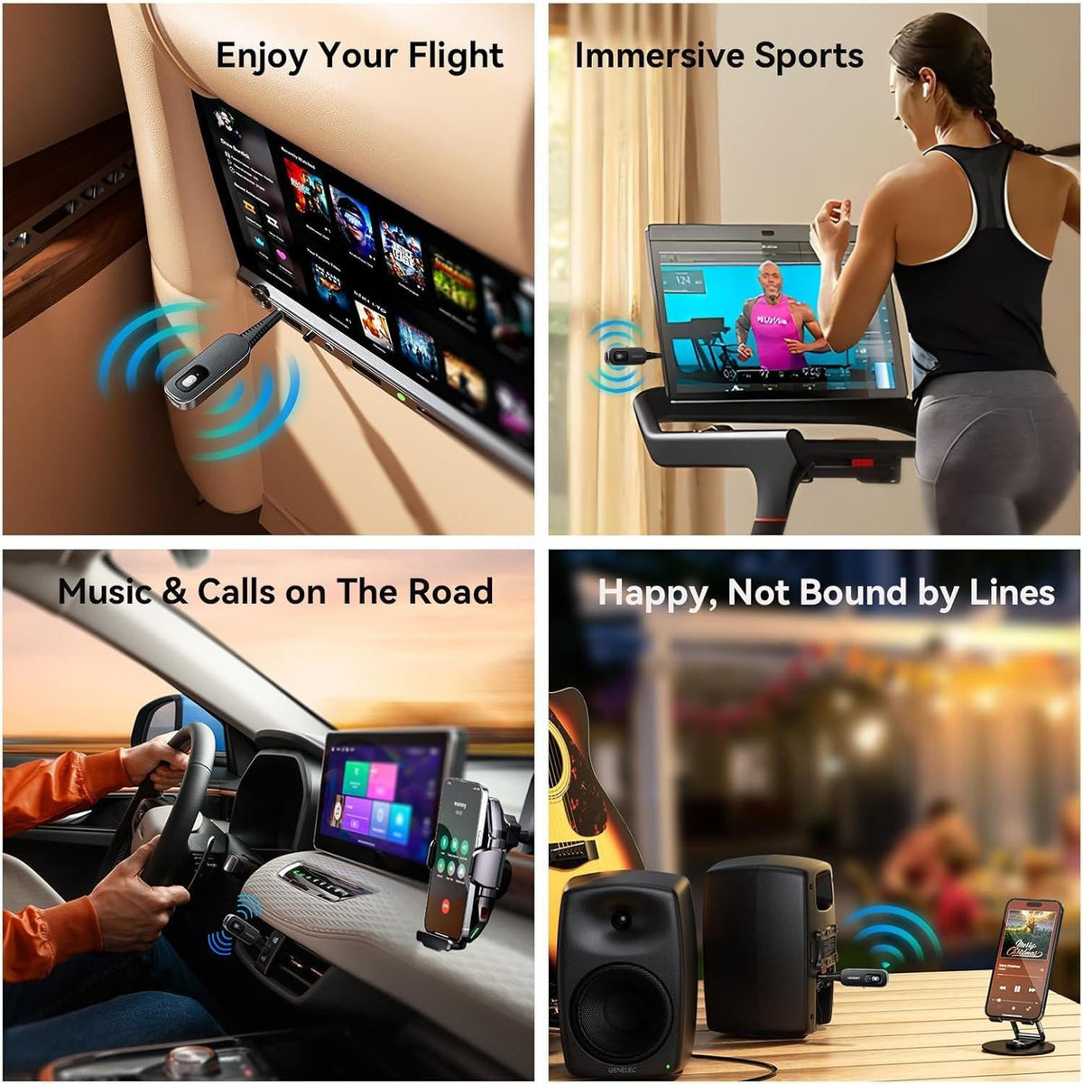 Belro Bluetooth wireless adapter for electronics and audio devices, compact design, connects wirelessly to Bluetooth-enabled gadgets.