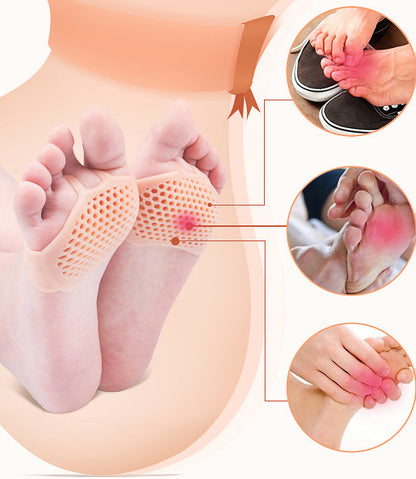Belro breathable metatarsal pads set of 2, cushioned foot support for pain relief, shown on a white background.