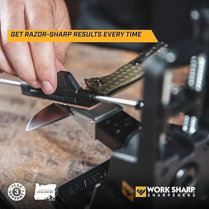 Casavibeo Work Sharp Precision Adjust Elite knife sharpener with adjustable system for hunting, serrated, and kitchen knives.