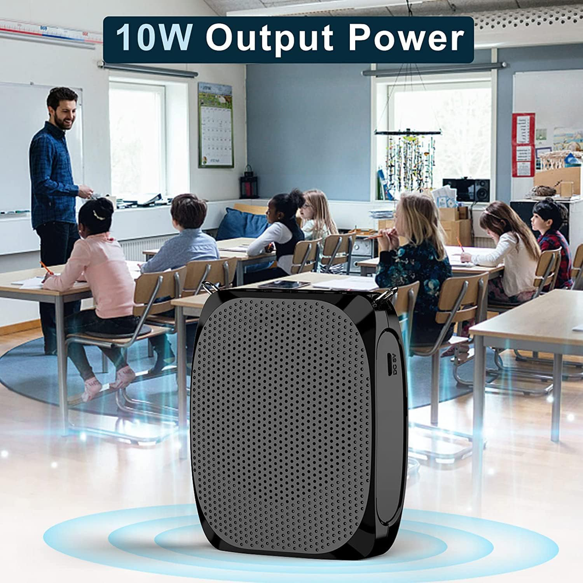 Belro personal voice amplifier for teachers and elderly, compact electronic audio device with microphone and adjustable volume