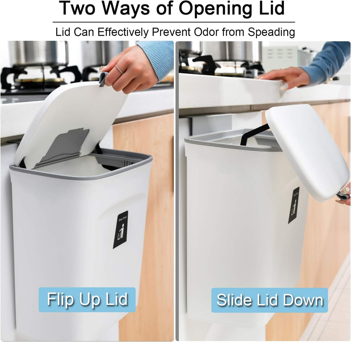 Belro 2.4-gallon kitchen compost bin for countertop or under sink, compact and eco-friendly for kitchen waste recycling