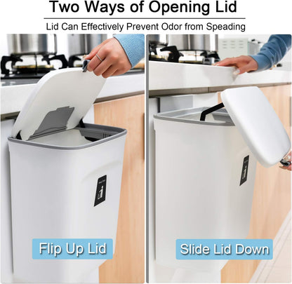 Belro 2.4-gallon kitchen compost bin for countertop or under sink, compact and eco-friendly for kitchen waste recycling