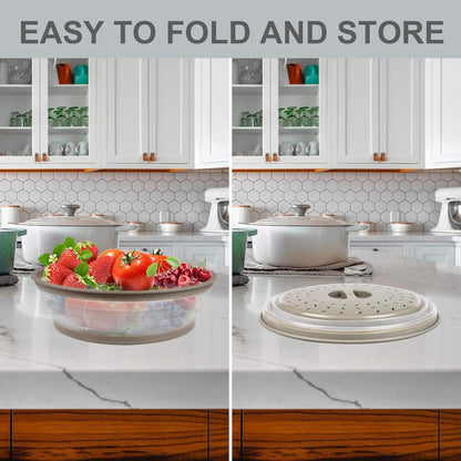 Belro microwave place mat and food cover set, kitchen and dining accessory, with protective cover for hot dishes and food preservation.