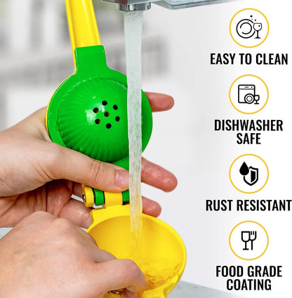 Belro lemon squeezer for fresh juice extraction, stainless steel design with ergonomic handle, kitchen appliance for citrus fruits