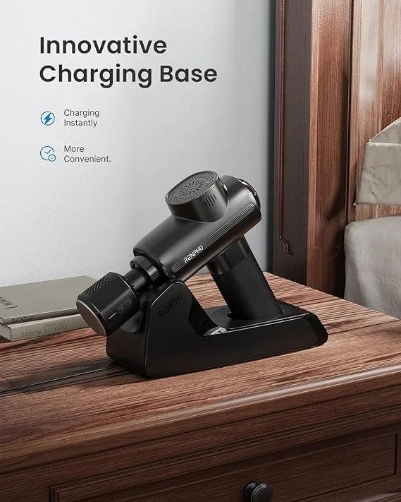 Casavibeo RENPHO Active Thermacool Deluxe massage gun with heat and cold heads, back massager for muscle relief and pain therapy.