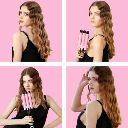 Belro curling iron hair waver in black, featuring a barrel for creating waves and curls, with heat control and ergonomic handle.