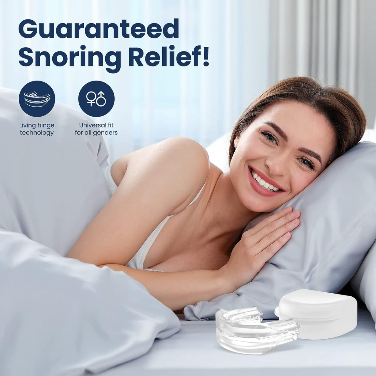 Belro anti-snoring mouthpiece guard for sleep apnea, designed to reduce snoring and improve sleep quality.