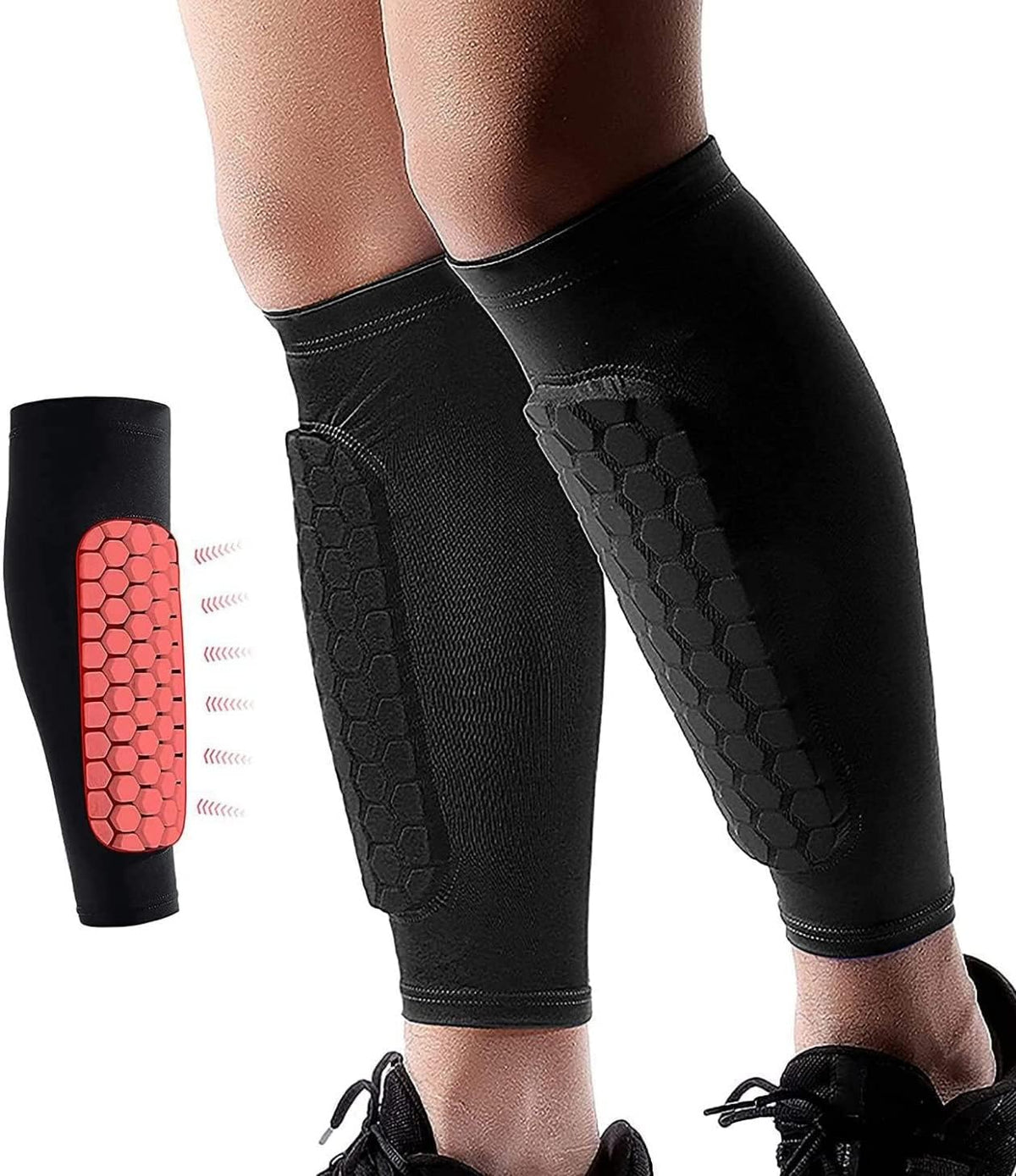 Belro soccer shin guard with adjustable straps and protective padding, designed for sports and outdoor soccer activities.