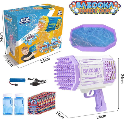 Belro Bubble Gun Blaster Toy for outdoor play, featuring colorful bubble solution and easy trigger action for kids' fun.