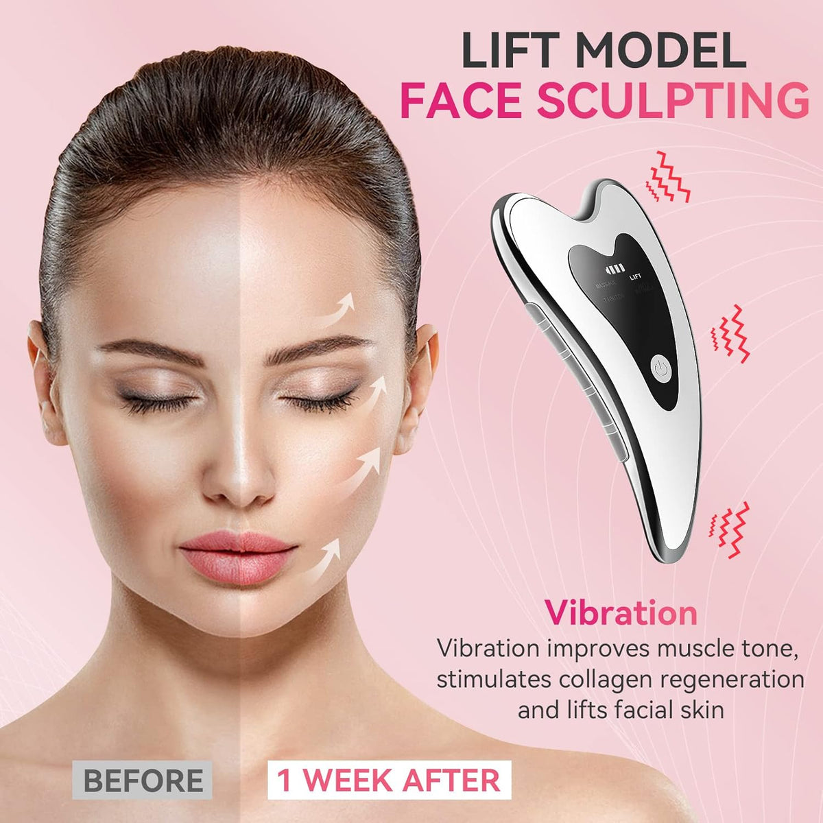 Belro Gua Sha Massager Tool for facial and body massage, made of smooth stone with ergonomic design for skincare.