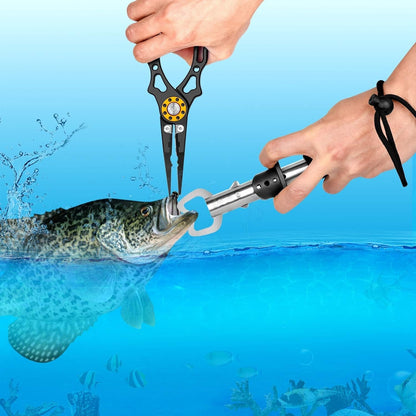 Belro Fish Lip Gripper Pliers for safe handling of fish, ideal for outdoor fishing and home garden use.