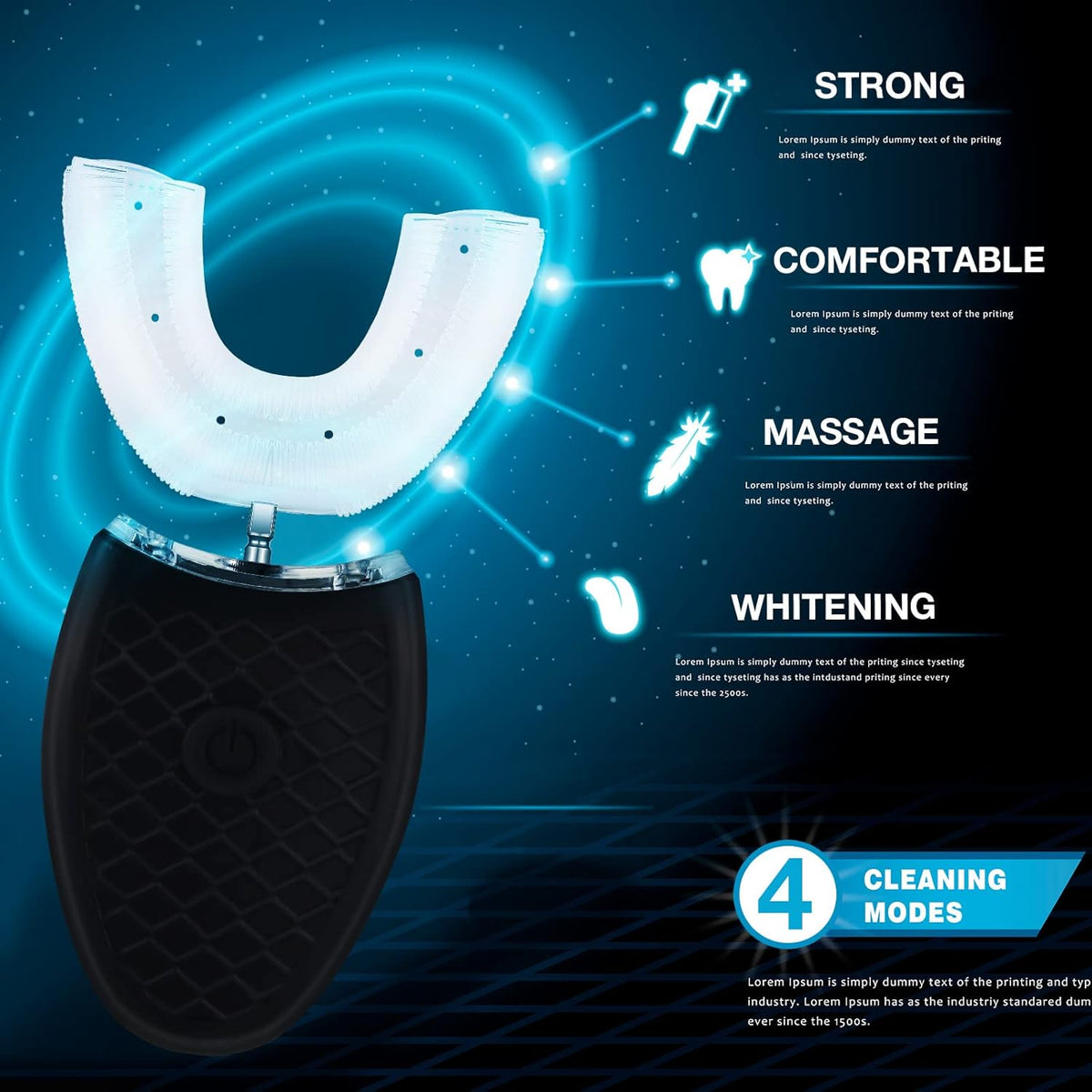 Belro U-shaped toothbrush for oral care, designed to clean teeth effectively with a unique U-shaped brush head.