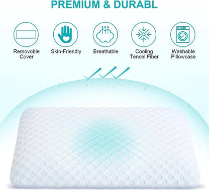 Belro cooling pillow with breathable fabric and ergonomic design, ideal for comfortable sleep and temperature regulation.