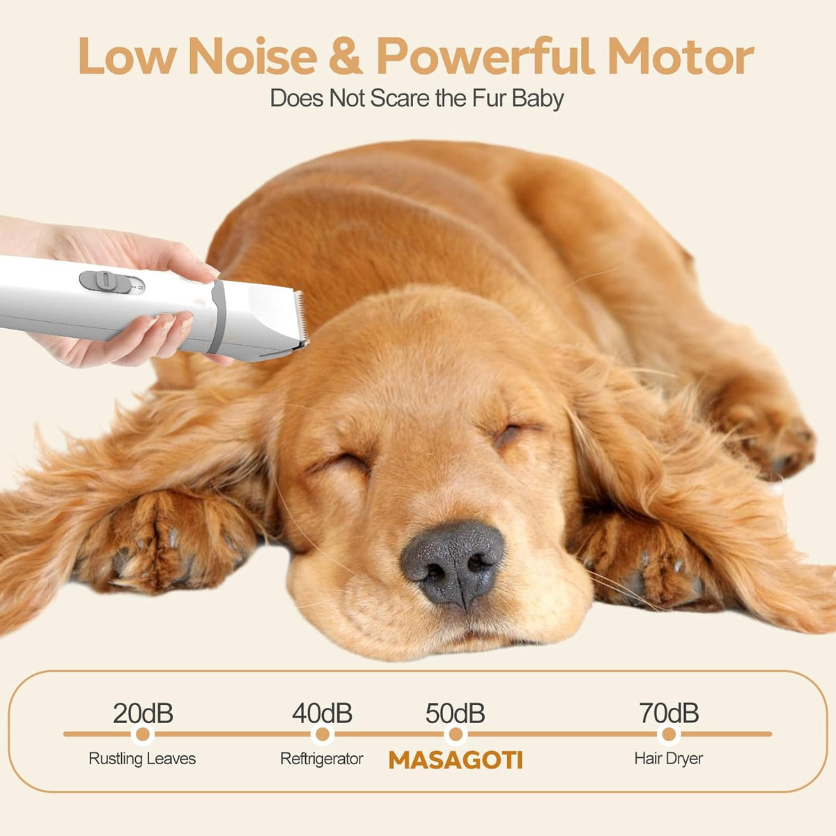 Belro dog grooming clippers kit with blades and accessories for pet grooming in a compact set.