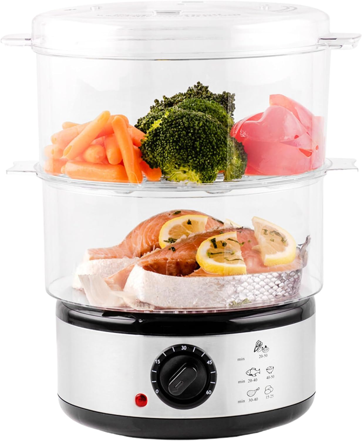 Belro electric vegetable steamer with multiple tiers and digital controls for healthy steaming in the kitchen.