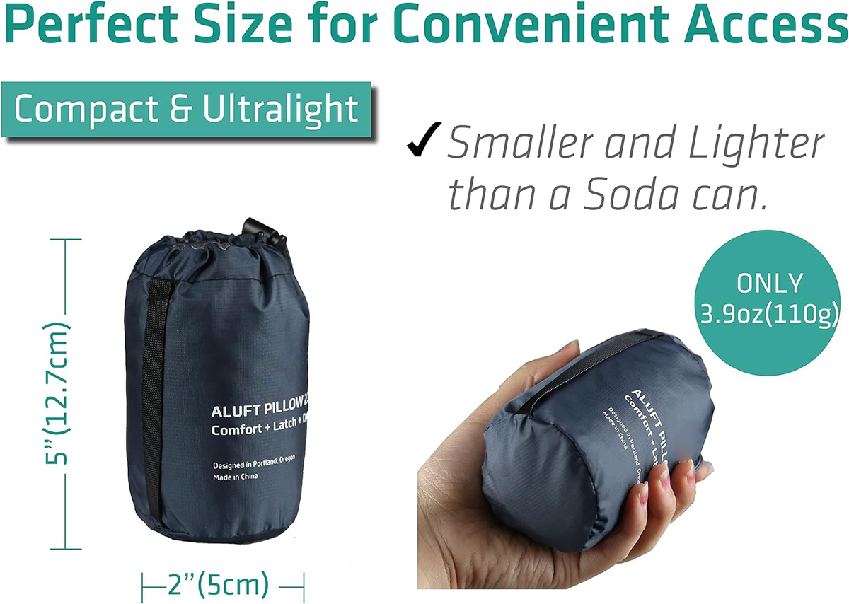Belro backpacking and camping pillow with built-in audio amplifier, compact and portable for outdoor sleeping and listening comfort