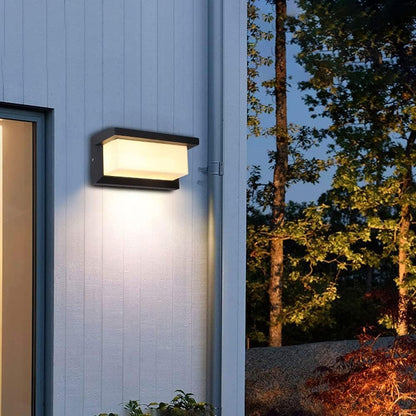 Mivoza outdoor LED wall light with motion sensor, 20W, weatherproof garden wall lighting fixture mounted on exterior wall.