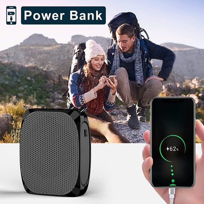 Belro personal voice amplifier for teachers and elderly, compact electronic audio device with microphone and adjustable volume.