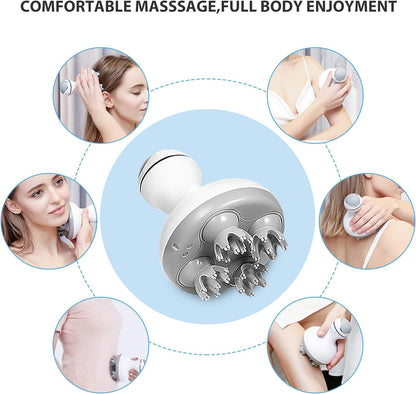 Belro scalp massager with multiple nodes and ergonomic handle for relaxing head massage and stress relief.