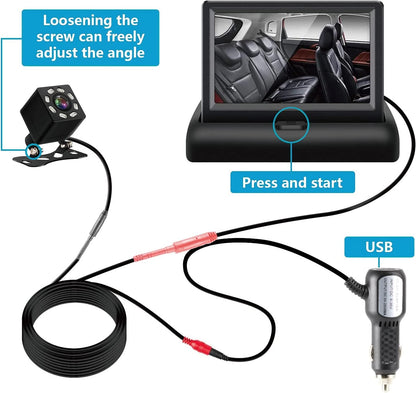 Belro premium car baby monitor camera showing a compact electronic device with a lens, designed for vehicle safety monitoring.