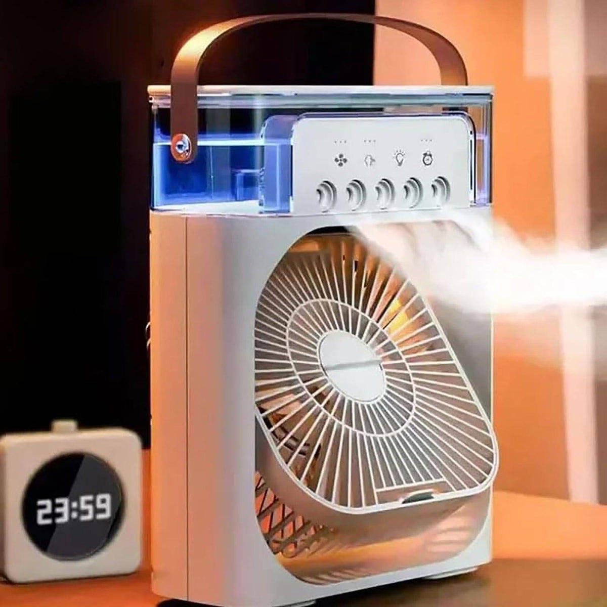Belro desk fan with adjustable blades and modern design, ideal for home or office cooling.