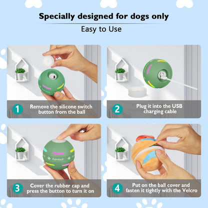 Belro interactive dog ball toy for pets, featuring durable design and engaging features for playful outdoor or indoor use.