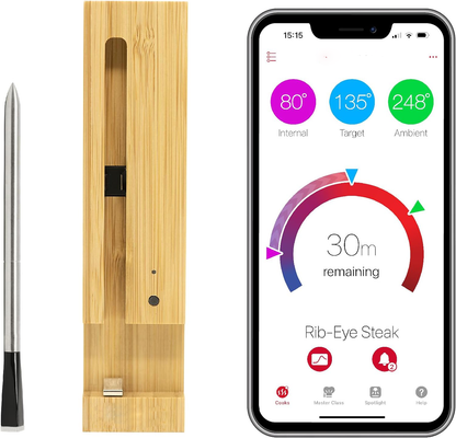Wireless Belro Smart Meat Thermometer with digital display for accurate temperature reading in cooking and grilling.