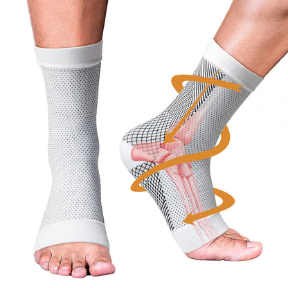 Four pairs of Belro premium therapy socks for men and women, showcasing various colors and comfortable health and beauty footwear.