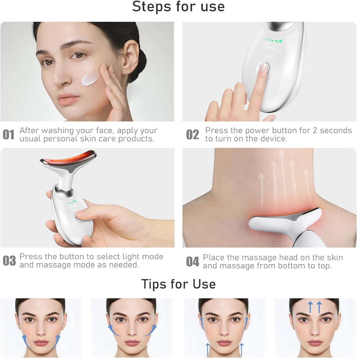 Belro Neck Face Lifting Device, personal care massager with ergonomic design for facial and neck lifting.