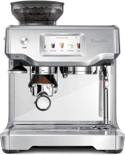 Casavibeo Breville Barista Touch espresso machine with sleek black finish and digital control panel for premium coffee brewing.