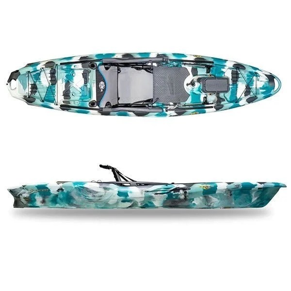 Casavibeo 3 Waters Big Fish 120 V2 fishing kayak with sit-on-top design, sturdy hull, and fishing accessories visible.