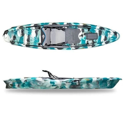 Casavibeo 3 Waters Big Fish 120 V2 fishing kayak with sit-on-top design, sturdy hull, and fishing accessories visible.