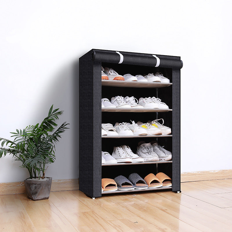 Mivoza fabric shoe rack with steel frame, 6 or 8 tiers, space-saving freestanding shoe storage for organized footwear.