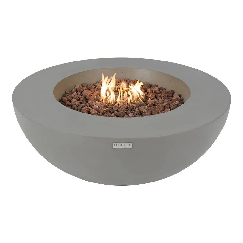 Casavibeo Orren Ellis Lunar Bowl and Roca outdoor concrete fire pit set, featuring modern design and durable materials.