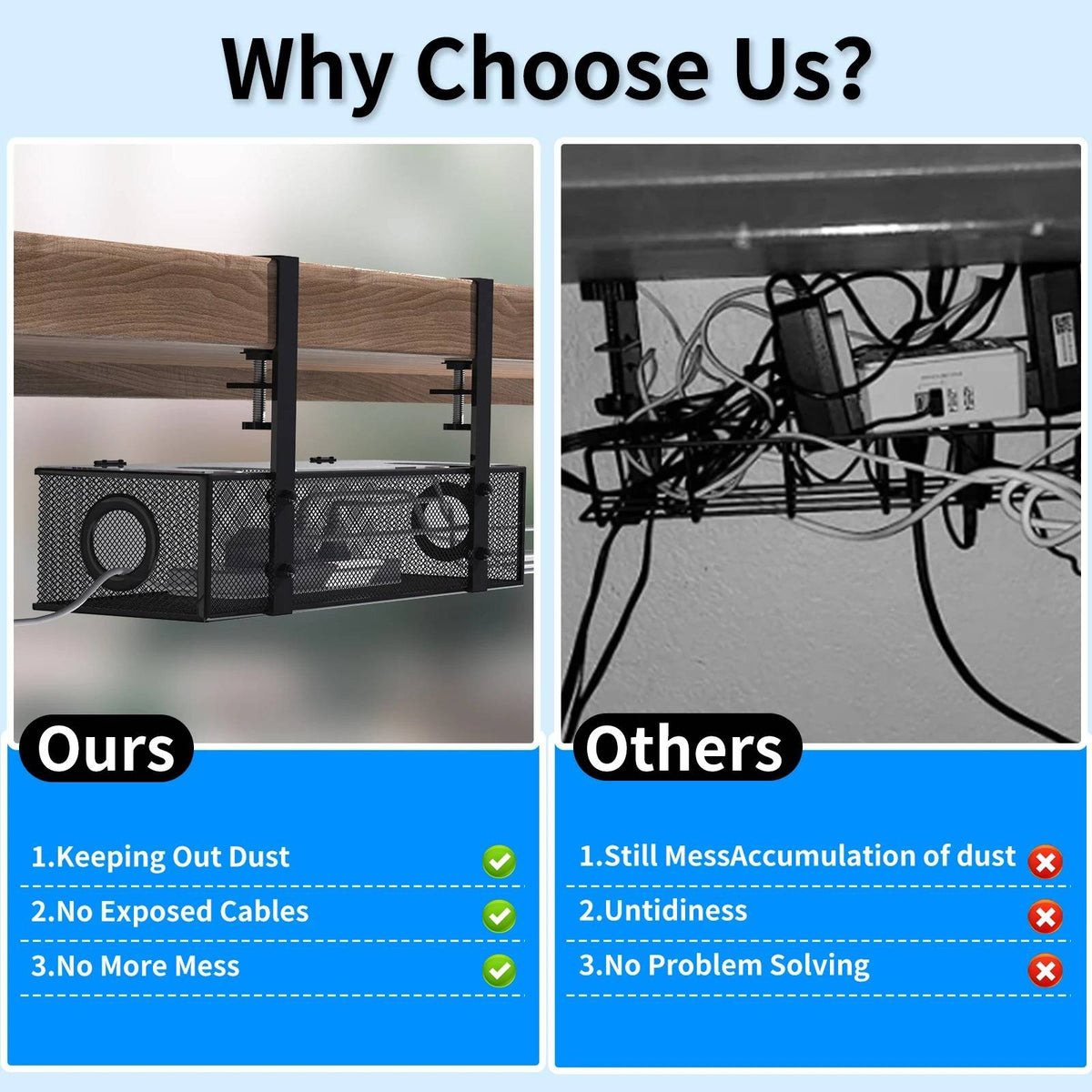 Belro cable management system for desks, organizing electronic cords with clips and channels for a tidy workspace.