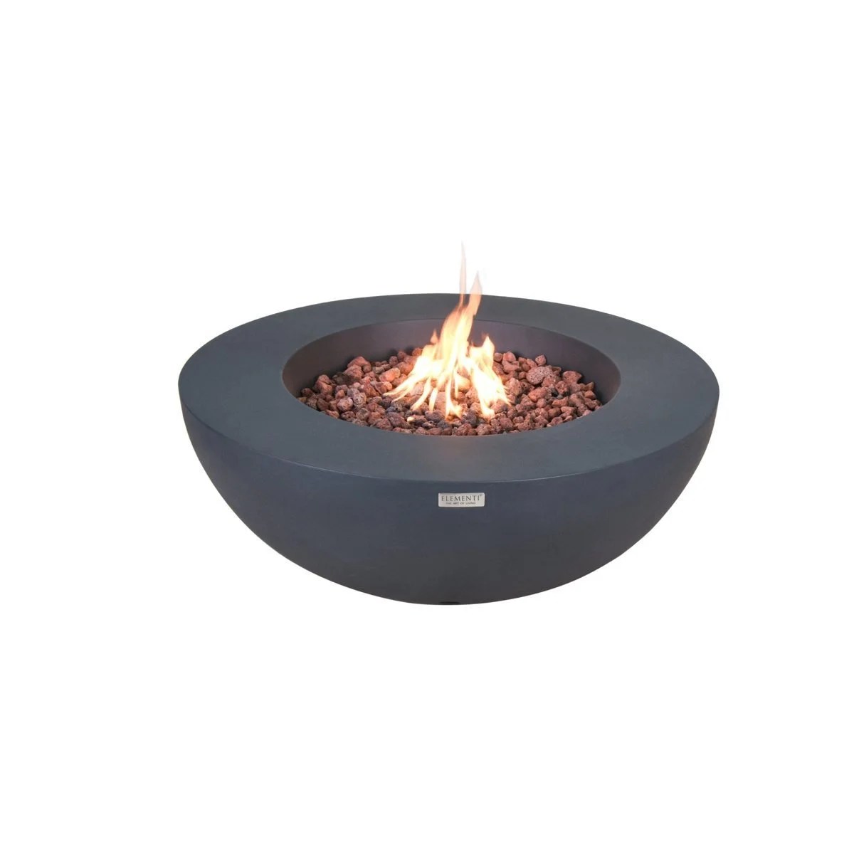 Casavibeo Lunar Bowl outdoor concrete fire pit by Orren Ellis, featuring a sleek, modern design for outdoor fire features.
